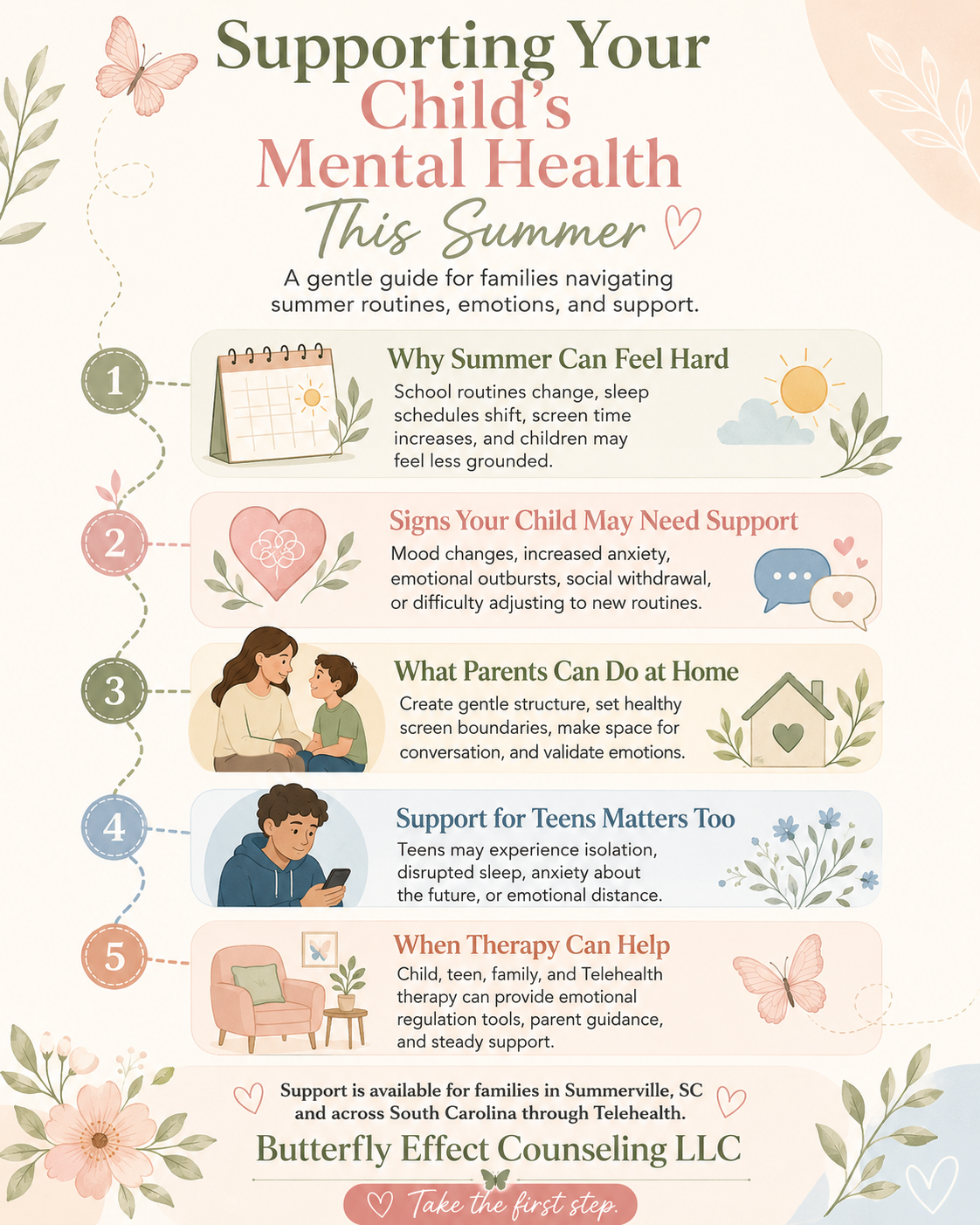 Butterfly Effect counseling Summerville Supporting your child - Butterfly Effect Counseling LLC
